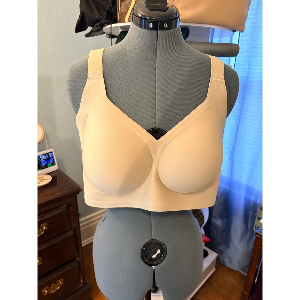 Unbranded Wireless Seamless Bra 4XL Beige Molded Cup Comfort Minimalist Everyday